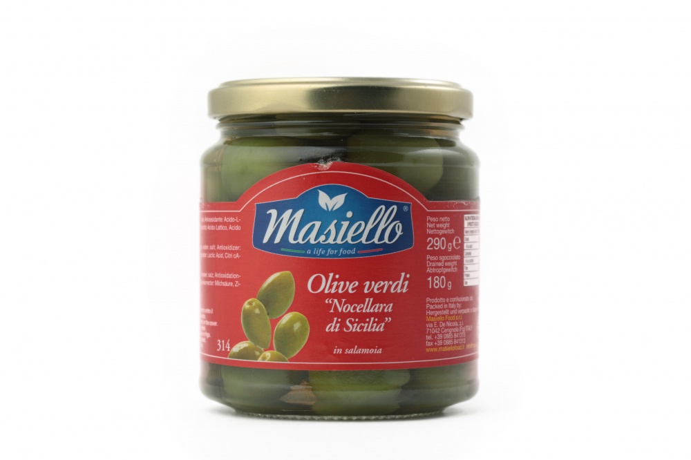Оливки зеленые Сицилия Masiello, 290 г